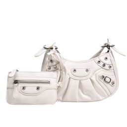 image-Women's Fashion Vintage Crumpled Crescent Moon Son Mother Shoulder Bag