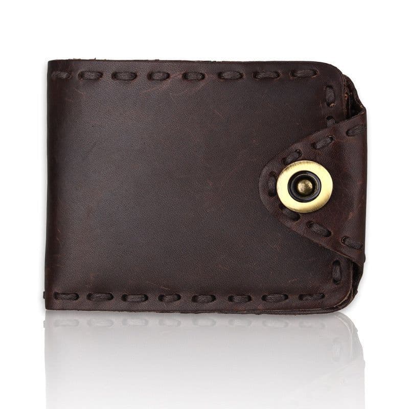 image-Vintage Men's Long Oily Leather First Layer Cowhide Wallet