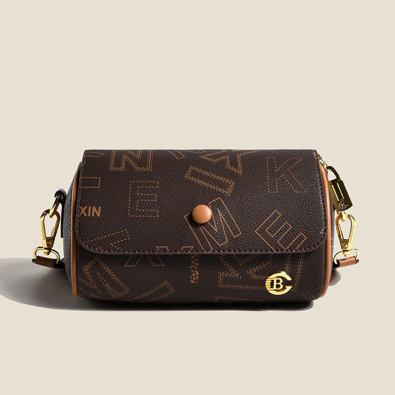 image-Retro Printed Double-sided Small Women's Fashion All-match Shoulder Messenger Bag