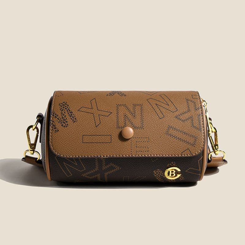 image-Retro Printed Double-sided Small Women's Fashion All-match Shoulder Messenger Bag