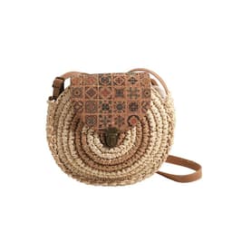 image-Seaside Holiday Small Crossbody Round Bag Round Cake Straw Bag