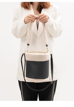 image-Women's Autumn And Winter Plush PU Leather Bucket Bag