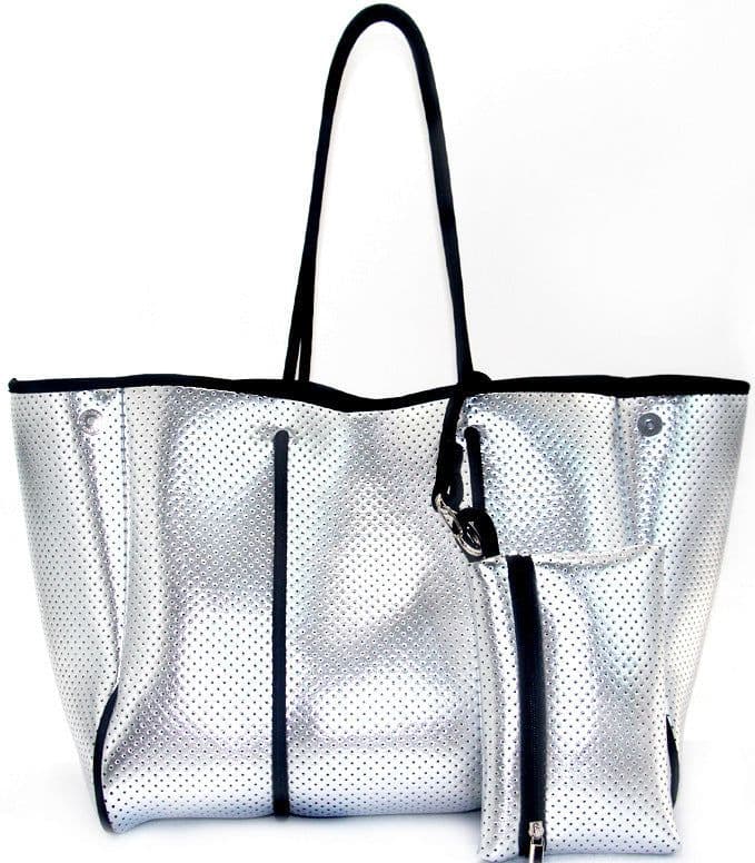 image-Leopard Print Printed Black Portable Beach Bag Leisure Travel