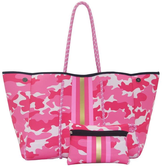 image-Leopard Print Printed Black Portable Beach Bag Leisure Travel