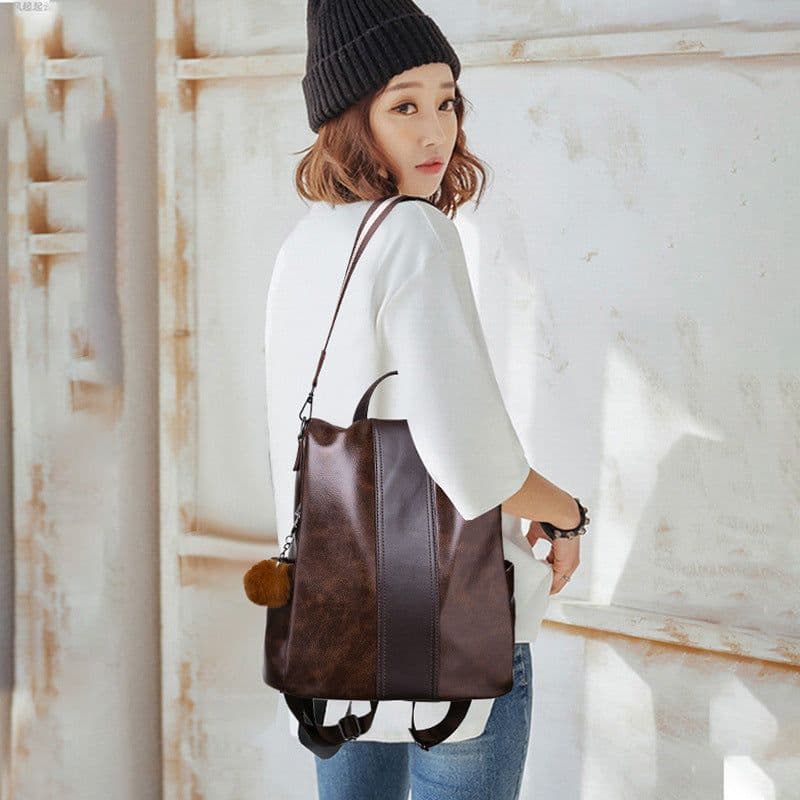 image-Women's Fashion Simple Casual Large-capacity Backpack
