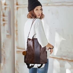 image-Women's Fashion Simple Casual Large-capacity Backpack