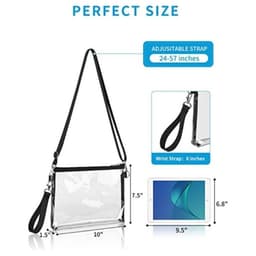 image-Transparent Crossbody Bag Wallet Travel Handbag