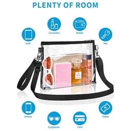 image-Transparent Crossbody Bag Wallet Travel Handbag