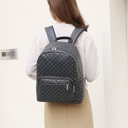 image-European And American Large-capacity Retro Men's And Women's Business Casual Leather Printed Backpack