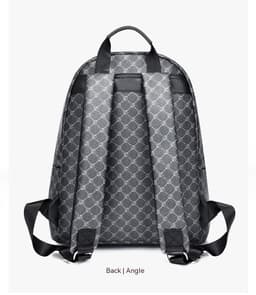 image-European And American Large-capacity Retro Men's And Women's Business Casual Leather Printed Backpack