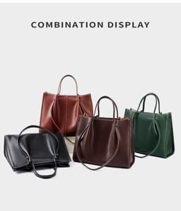 image-Autumn And Winter One Shoulder Genuine Leather Large Capacity Commuter High-grade Portable Women's Bag
