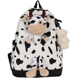 image-Cartoon Cow Doll Girl's Schoolbag Personalized Backpack