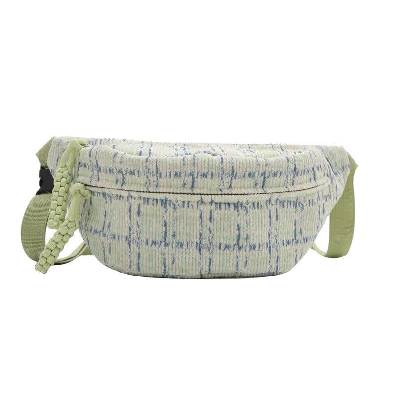 image-Plaid Contrast Color Women's Waist Bag Fashion