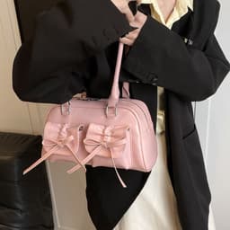 image-Women's Boston Tote Shoulder Bow Underarm Bag