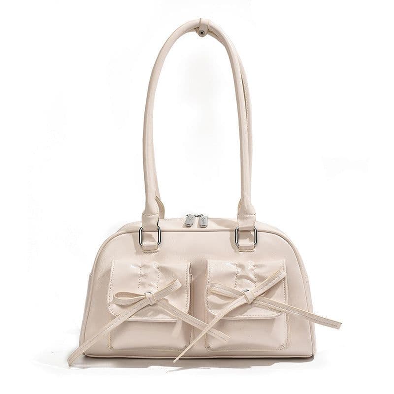 image-Women's Boston Tote Shoulder Bow Underarm Bag