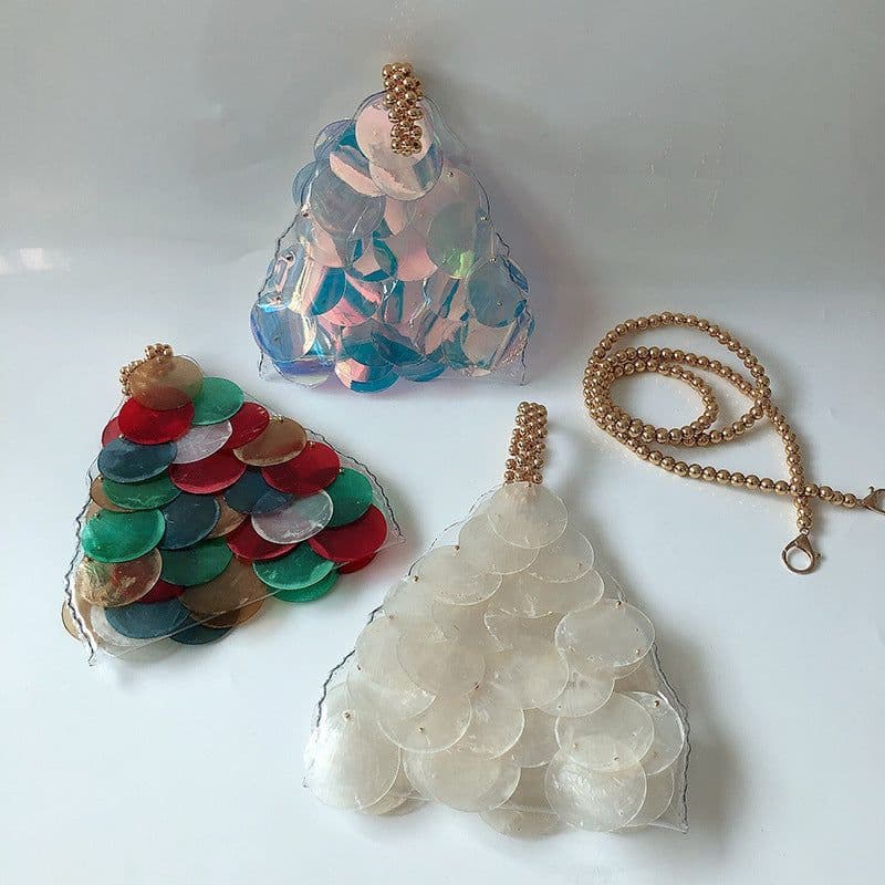image-Prawn Crackers Triangle Bag Simple Portable Shell Bag Cross-border