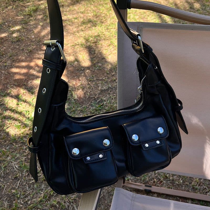 image-Special-interest Design Locomotive Style 2023 New High Sense Fashion Ins One Shoulder Bag