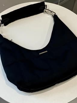 image-Winter Velvet Black Retro Sunny Dark Clouds Special-interest Design Casual Fashion Underarm Baguette Bag