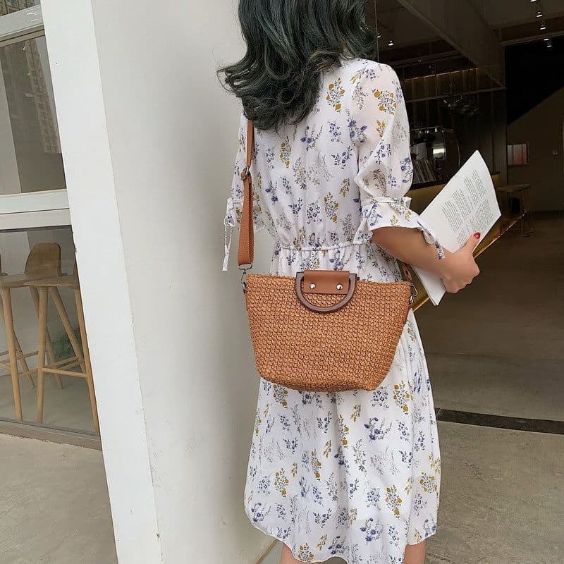 image-Women's Versatile Crossbody Fashion Personality Woven Bag