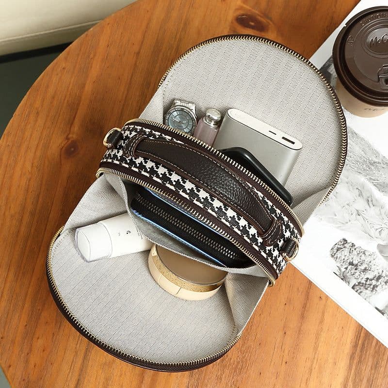 image-Retro Easy Matching Round Women's Bag Crossbody Shoulder Bag