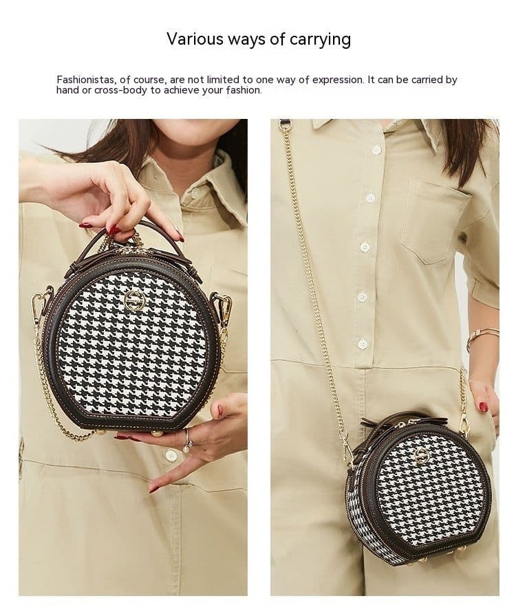 image-Retro Easy Matching Round Women's Bag Crossbody Shoulder Bag