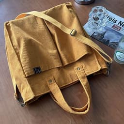 image-Homemade Corduroy Leisure Artistic Hand Carrying Messenger Bag