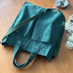 image-Homemade Corduroy Leisure Artistic Hand Carrying Messenger Bag