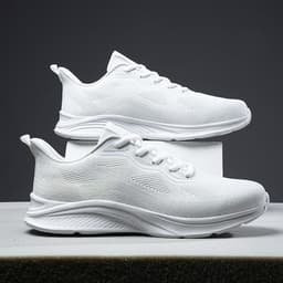 image-Men's Lace-up Running Shoes Mesh Lightweight Breathable Comfortable Sneakers