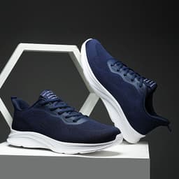 image-Men's Lace-up Running Shoes Mesh Lightweight Breathable Comfortable Sneakers