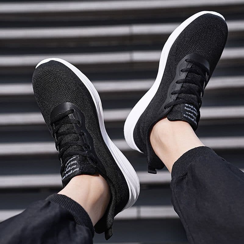 image-Men's Lace-up Running Shoes Mesh Lightweight Breathable Comfortable Sneakers