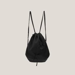image-Silk Bow Drawstring Backpack Women's Cloth Bags