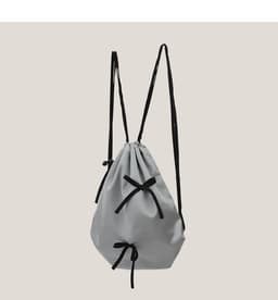 image-Silk Bow Drawstring Backpack Women's Cloth Bags