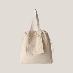 image-Contrast Color Tote Women's Large Capacity Nylon Canvas Bag