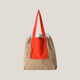 image-Contrast Color Tote Women's Large Capacity Nylon Canvas Bag
