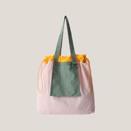 image-Contrast Color Tote Women's Large Capacity Nylon Canvas Bag