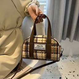 image-Women's Fashion Casual Houndstooth Shoulder Messenger Bag
