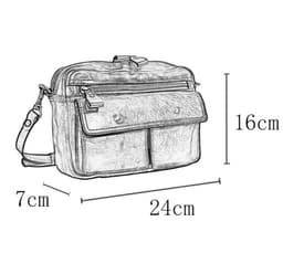 image-Niche Leather Women's Bag British Handsome Crossbody Bag
