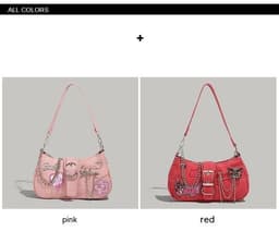 image-New Special-interest Design Laser Love Underarm Y2g Crossbody Bag