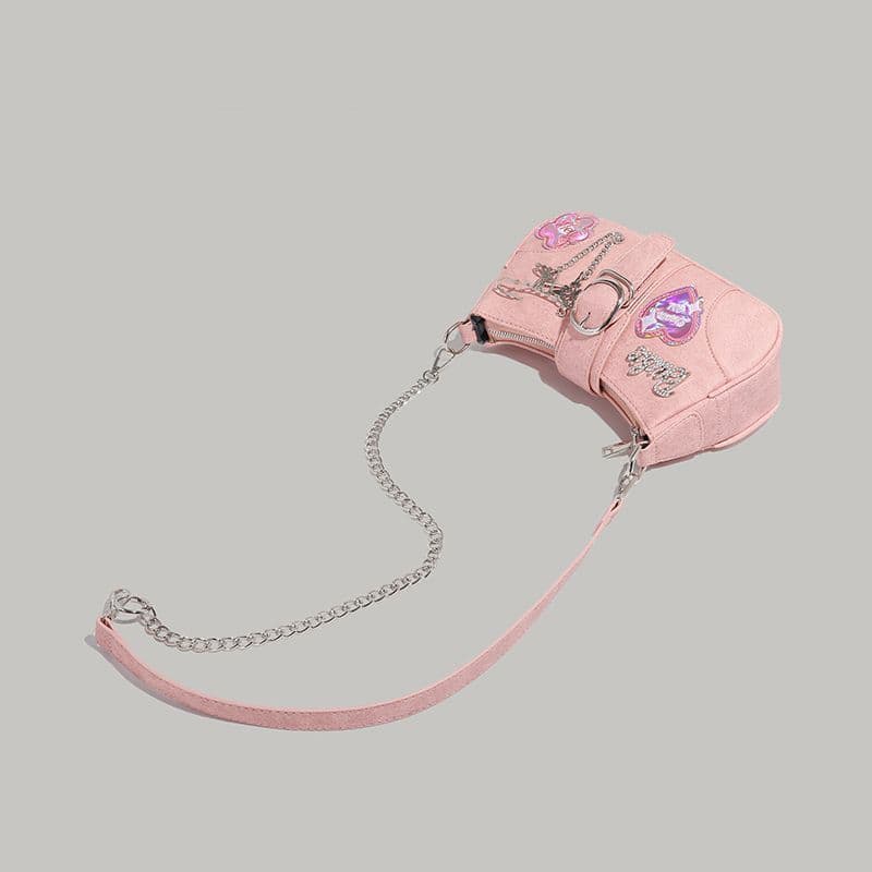image-New Special-interest Design Laser Love Underarm Y2g Crossbody Bag