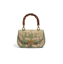 image-Cowhide Embroidery Ladies Bamboo Handbag