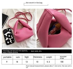 image-High-grade Crossbody Portable Pleated Cloud Bag For Women