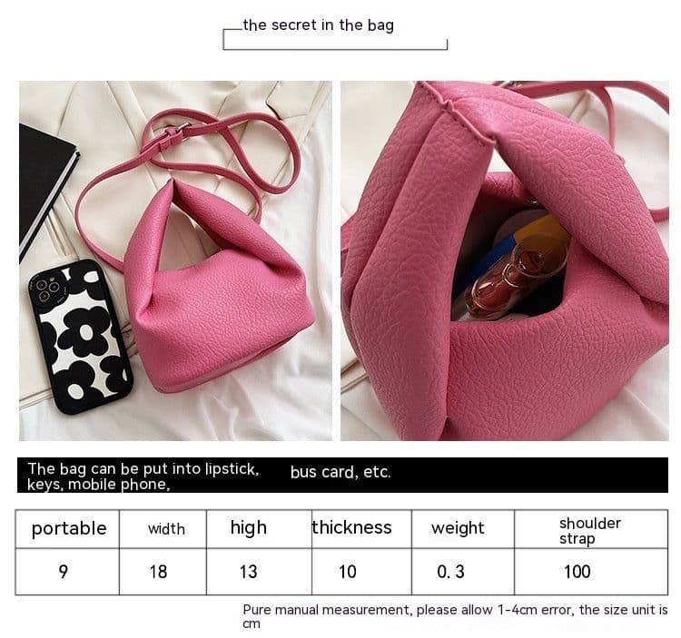 image-High-grade Crossbody Portable Pleated Cloud Bag For Women