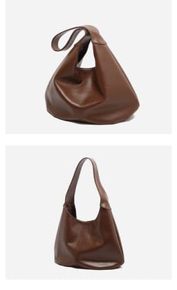 image-Large Capacity Special-interest Design Pleated Shoulder Commuter Bag