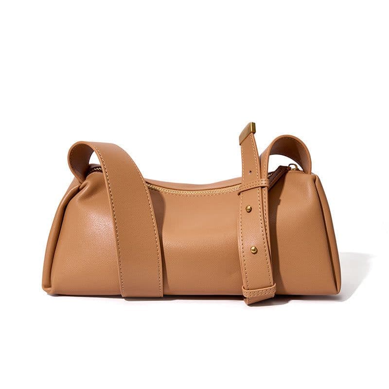 image-Women's High-grade Cowhide Baguette Underarm Bag