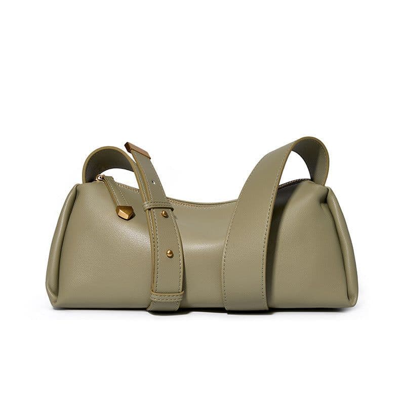image-Women's High-grade Cowhide Baguette Underarm Bag