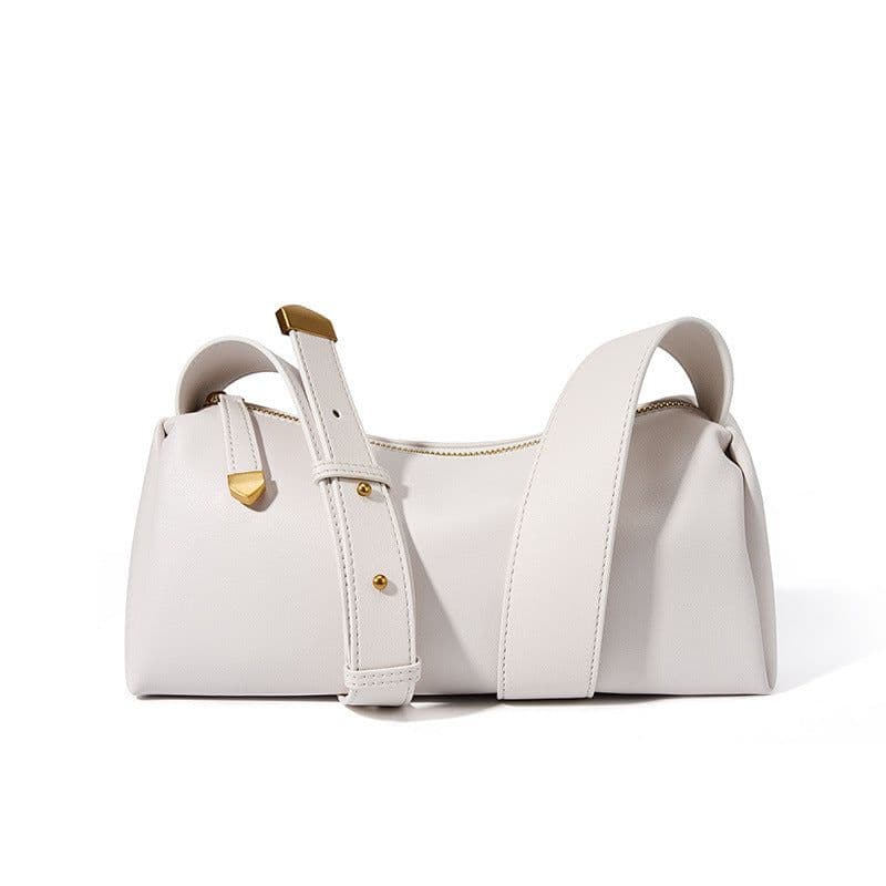 image-Women's High-grade Cowhide Baguette Underarm Bag
