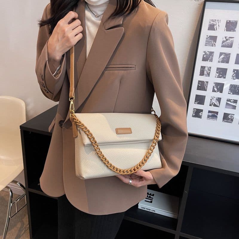 image-Fashion Chain PU Simple Women's Bag