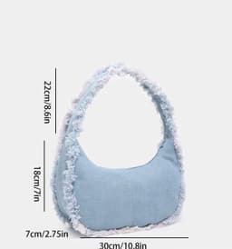 image-Women's Denim Casual Shoulder Bag