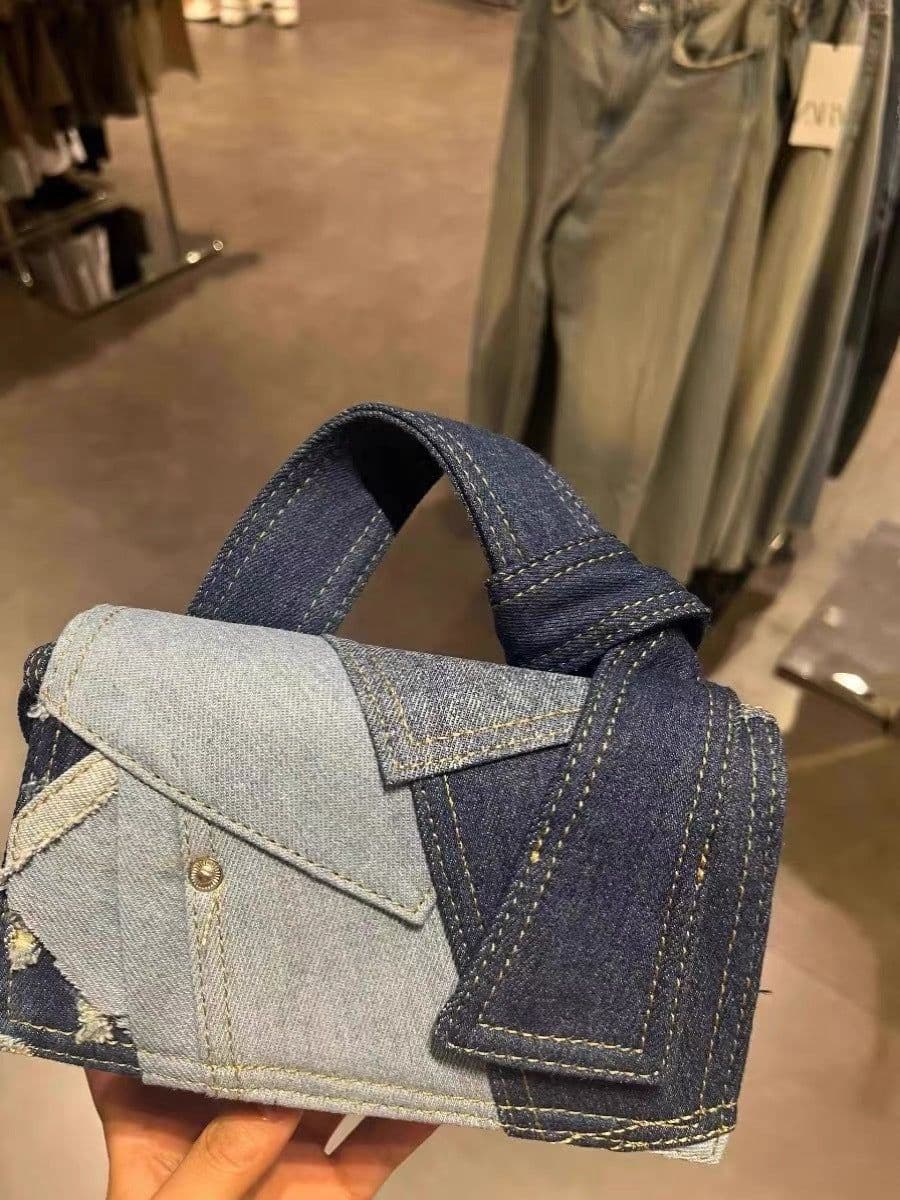 image-All-matching Jeans Stitching Crossbody Bag For Women