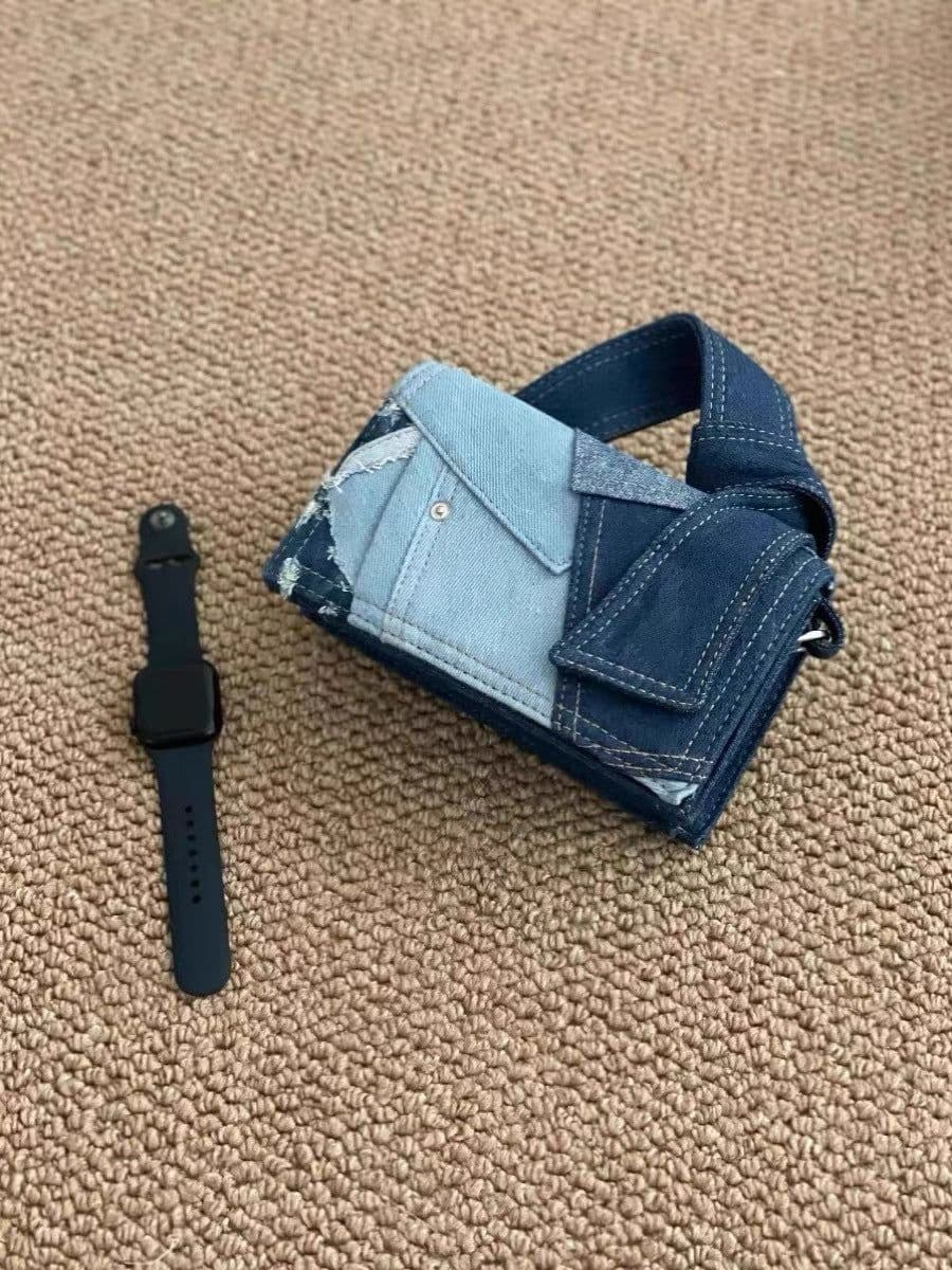 image-All-matching Jeans Stitching Crossbody Bag For Women